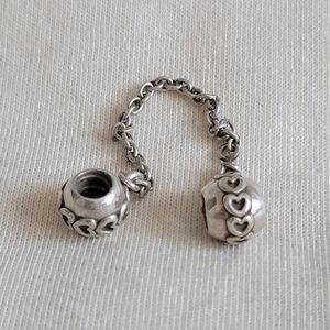 Pandora Band Of Hearts Safety Chain Charm